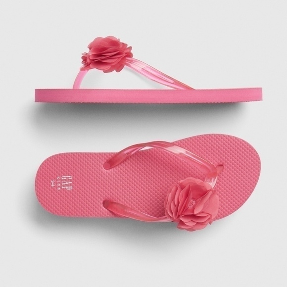 GAP Kids Flower Flip Flops - Size 10/11 NWT - Picture 1 of 1
